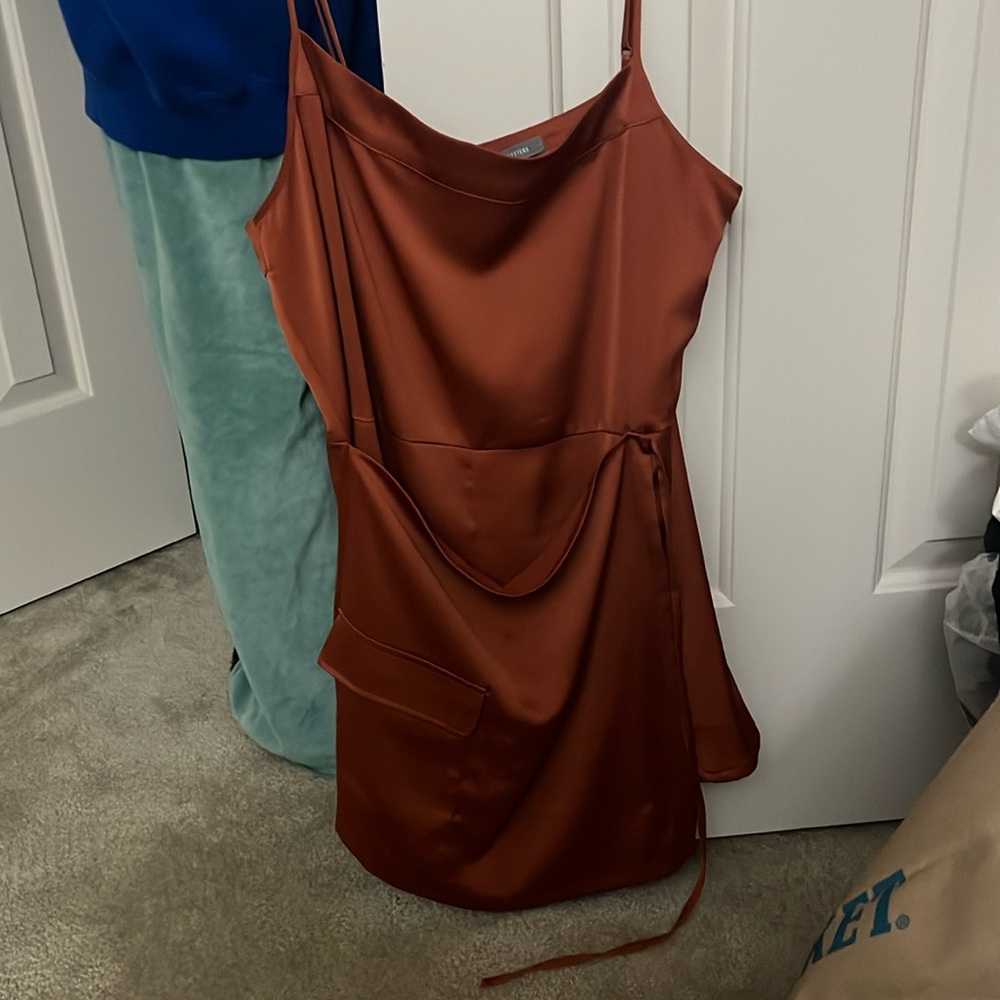 Orange Silk Romper